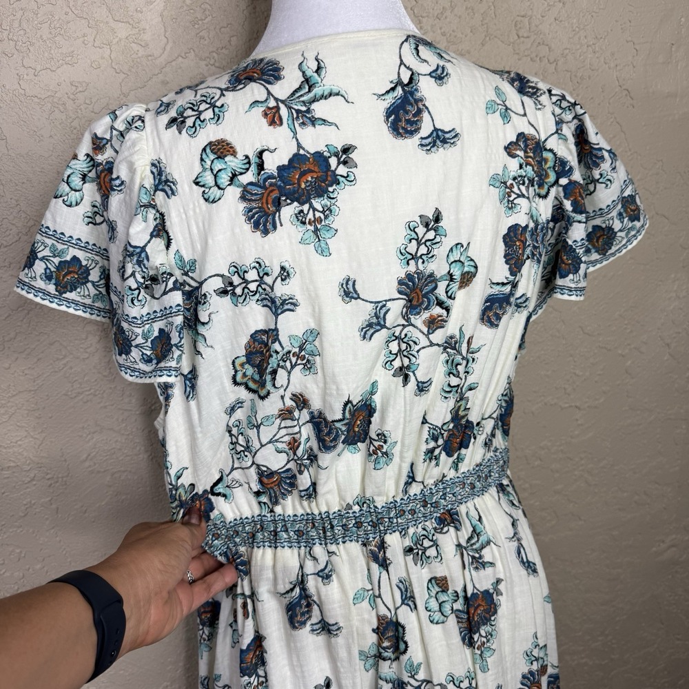 Max Studio Maxi Dress Size L Floral Boho Cottagecore Coquette Beach Resort - Picture 3 of 14